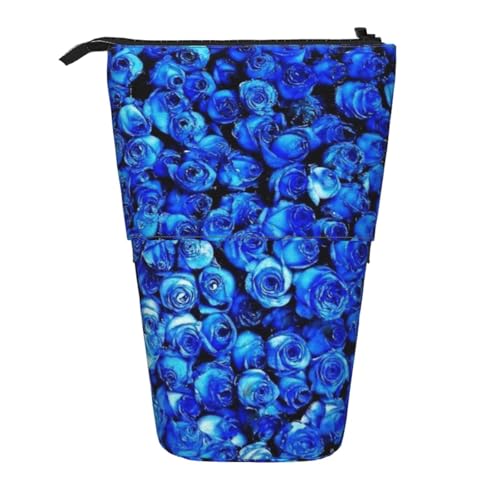 EZDLOWVBA Blaue Rose Druck Schreibwaren Tasche für Jungen & Mädchen Ständer Bleistifthalter Reißverschluss Federmäppchen Teleskopkoffer Studenten & Büro Mittelschule EZDLOWVBA Blaue Rose Druck Schreibwaren Tasche für Jungen & Mädchen Ständer Bleistifthalter Reißverschluss Federmäppchen Teleskopkoffer Studenten & Büro Mittelschule von EZDLOWVBA