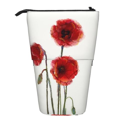 EZDLOWVBA Blumen Blüten Druck Schreibwaren Tasche für Jungen & Mädchen Ständer Bleistifthalter Reißverschluss Federmäppchen Teleskopkoffer Studenten & Büro Mittelschule von EZDLOWVBA