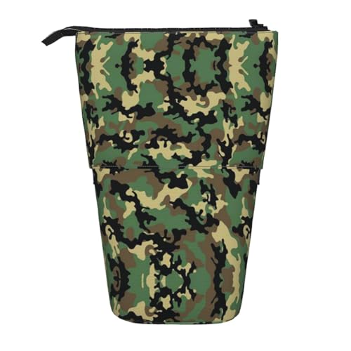 EZDLOWVBA Camo Print Schreibwaren Tasche für Jungen & Mädchen, Ständer Bleistifthalter, Reißverschluss Federmäppchen, Teleskopetui, Studenten & Büro Mittelschule EZDLOWVBA Camo Print Schreibwaren Tasche für Jungen & Mädchen, Ständer Bleistifthalter, Reißverschluss Federmäppchen, Teleskopetui, Studenten & Büro Mittelschule von EZDLOWVBA