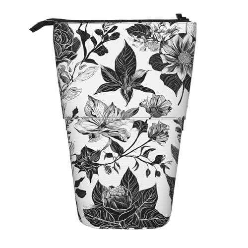 EZDLOWVBA Damast Muster Druck Schreibwaren Tasche für Jungen & Mädchen Ständer Bleistifthalter Reißverschluss Federmäppchen Teleskopkoffer Studenten & Büro Mittelschule von EZDLOWVBA