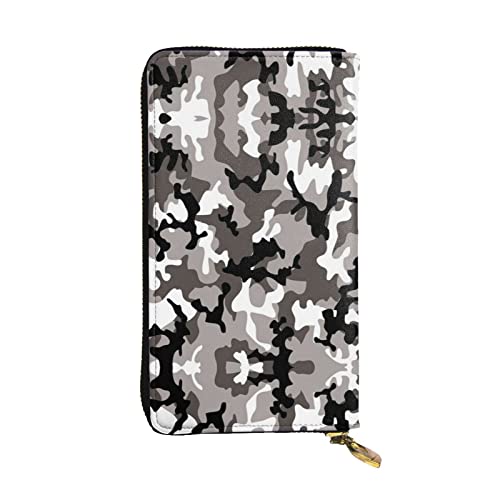 EZDLOWVBA Damen-Geldbörse, großes Fassungsvermögen, Clutch, Geldbörse für Damen, Herren, Kreditkartenhalter, PU-Leder, Schwarz / Grau / Weiß, Schwarz , Einheitsgröße von EZDLOWVBA