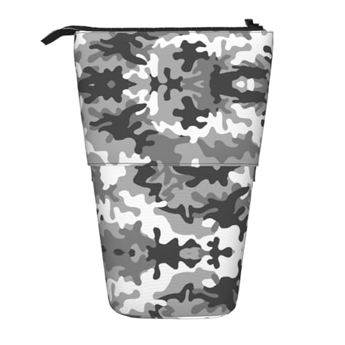 EZDLOWVBA Digital Camo Print Schreibwaren Tasche für Jungen & Mädchen, Stand Bleistifthalter, Reißverschluss Federmäppchen, Teleskopetui, Studenten & Büro Mittelschule von EZDLOWVBA