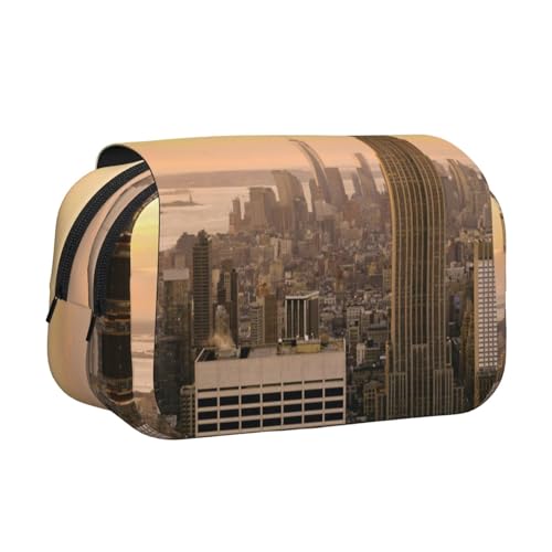 EZDLOWVBA Empire State Building Federmäppchen, großes Fassungsvermögen, Stifteetui mit 2 Fächern, Stifthalter, Organizer, Schreibwaren-Tasche EZDLOWVBA Empire State Building Federmäppchen, großes Fassungsvermögen, Stifteetui mit 2 Fächern, Stifthalter, Organizer, Schreibwaren-Tasche von EZDLOWVBA