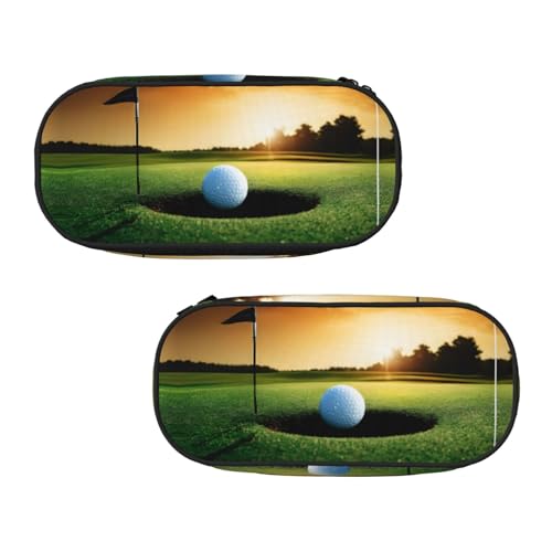 EZDLOWVBA Federmäppchen für Jungen und Mädchen, Motiv: Sport, Golfball, Sonnenuntergang, Baumdruck, schönes Federmäppchen mit Reißverschluss, Organizer für Studenten, Federmäppchen für Tochter, Sohn, EZDLOWVBA Federmäppchen für Jungen und Mädchen, Motiv: Sport, Golfball, Sonnenuntergang, Baumdruck, schönes Federmäppchen mit Reißverschluss, Organizer für Studenten, Federmäppchen für Tochter, Sohn, von EZDLOWVBA