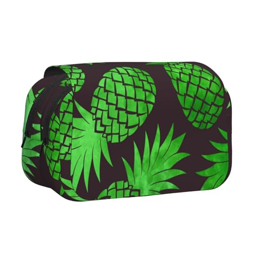 EZDLOWVBA Federmäppchen mit Ananas-Kunstdruck, großes Fassungsvermögen, Stifteetui mit 2 Fächern, Stifthalter, Organizer, Schreibwaren-Tasche EZDLOWVBA Federmäppchen mit Ananas-Kunstdruck, großes Fassungsvermögen, Stifteetui mit 2 Fächern, Stifthalter, Organizer, Schreibwaren-Tasche von EZDLOWVBA