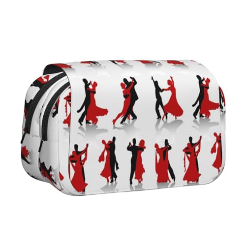 EZDLOWVBA Federmäppchen mit Ballsaal-Aufdruck, großes Fassungsvermögen, Federmäppchen mit 2 Fächern, Stifthalter, Organizer, Schreibwaren-Tasche von EZDLOWVBA