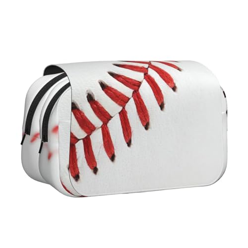 EZDLOWVBA Federmäppchen mit Baseball-Spitze, Nahaufnahme, großes Fassungsvermögen, Stifteetui mit 2 Fächern, Stifthalter, Organizer, Schreibwaren-Tasche EZDLOWVBA Federmäppchen mit Baseball-Spitze, Nahaufnahme, großes Fassungsvermögen, Stifteetui mit 2 Fächern, Stifthalter, Organizer, Schreibwaren-Tasche von EZDLOWVBA