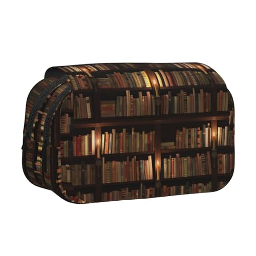 EZDLOWVBA Federmäppchen mit Bücherregal, großes Fassungsvermögen, Stifteetui mit 2 Fächern, Stifthalter, Organizer, Schreibwaren-Tasche EZDLOWVBA Federmäppchen mit Bücherregal, großes Fassungsvermögen, Stifteetui mit 2 Fächern, Stifthalter, Organizer, Schreibwaren-Tasche von EZDLOWVBA