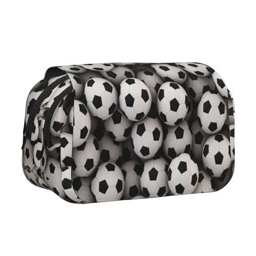 EZDLOWVBA Federmäppchen mit Fußball-Motiv, großes Fassungsvermögen, Stifteetui mit 2 Fächern, Stifthalter, Organizer, Schreibwaren-Tasche EZDLOWVBA Federmäppchen mit Fußball-Motiv, großes Fassungsvermögen, Stifteetui mit 2 Fächern, Stifthalter, Organizer, Schreibwaren-Tasche von EZDLOWVBA