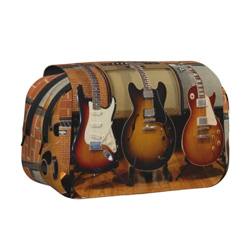 EZDLOWVBA Federmäppchen mit Gitarrensammlung, großes Fassungsvermögen, Stifteetui mit 2 Fächern, Stifthalter, Organizer, Schreibwaren-Tasche von EZDLOWVBA