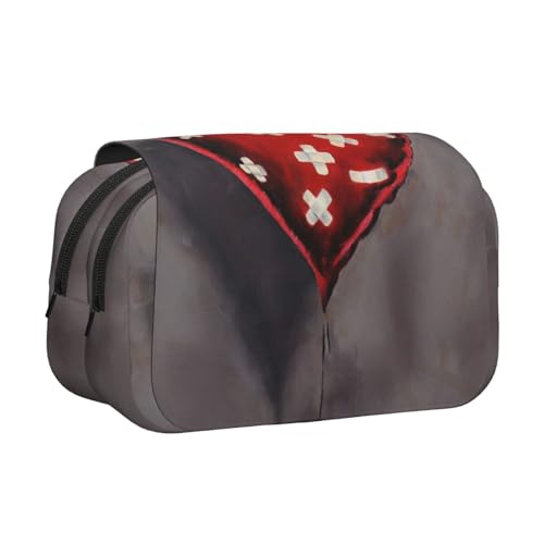 EZDLOWVBA Federmäppchen mit Herzmotiv, großes Fassungsvermögen, Stifteetui mit 2 Fächern, Stifthalter, Organizer, Schreibwaren-Tasche von EZDLOWVBA