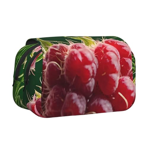 EZDLOWVBA Federmäppchen mit Jamaika-Flagge, Blätter, großes Fassungsvermögen, Stifteetui mit 2 Fächern, Stifthalter, Organizer, Schreibwaren-Tasche von EZDLOWVBA