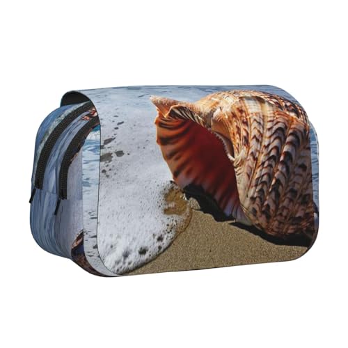 EZDLOWVBA Federmäppchen mit Muschelmotiv, großes Fassungsvermögen, Stifteetui mit 2 Fächern, Stifthalter, Organizer, Schreibwaren-Tasche EZDLOWVBA Federmäppchen mit Muschelmotiv, großes Fassungsvermögen, Stifteetui mit 2 Fächern, Stifthalter, Organizer, Schreibwaren-Tasche von EZDLOWVBA