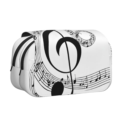 EZDLOWVBA Federmäppchen mit Musikdruck, großes Fassungsvermögen, Stifteetui mit 2 Fächern, Stifthalter, Organizer, Schreibwaren-Tasche EZDLOWVBA Federmäppchen mit Musikdruck, großes Fassungsvermögen, Stifteetui mit 2 Fächern, Stifthalter, Organizer, Schreibwaren-Tasche von EZDLOWVBA