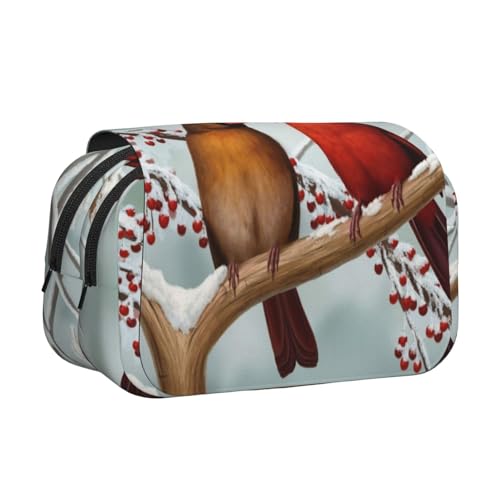 EZDLOWVBA Federmäppchen mit Vogelmotiv, großes Fassungsvermögen, Stifteetui mit 2 Fächern, Stifthalter, Organizer, Schreibwaren-Tasche von EZDLOWVBA