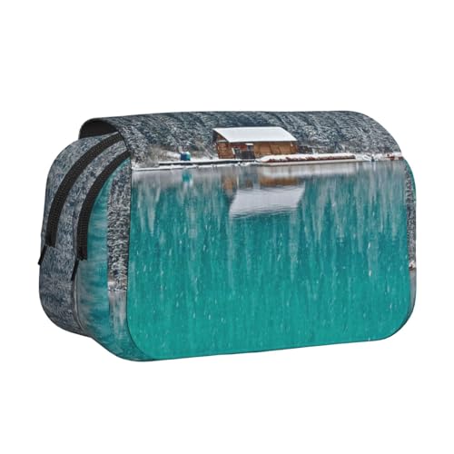 EZDLOWVBA Federmäppchen mit Waldmotiv und Schnee, großes Fassungsvermögen, Stifteetui mit 2 Fächern, Stifthalter, Organizer, Schreibwaren-Tasche EZDLOWVBA Federmäppchen mit Waldmotiv und Schnee, großes Fassungsvermögen, Stifteetui mit 2 Fächern, Stifthalter, Organizer, Schreibwaren-Tasche von EZDLOWVBA