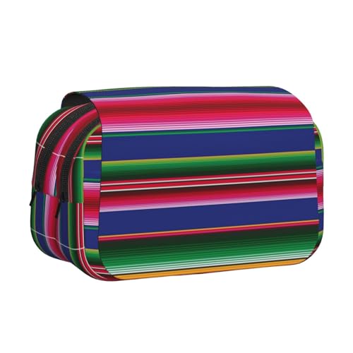 EZDLOWVBA Federmäppchen mit gestreiftem Design, großes Fassungsvermögen, Stifteetui mit 2 Fächern, Stifthalter, Organizer, Schreibwaren-Tasche EZDLOWVBA Federmäppchen mit gestreiftem Design, großes Fassungsvermögen, Stifteetui mit 2 Fächern, Stifthalter, Organizer, Schreibwaren-Tasche von EZDLOWVBA