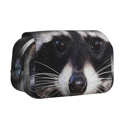 EZDLOWVBA Federmäppchen mit kleinem Waschbär-Gesicht, großes Fassungsvermögen, Stifteetui mit 2 Fächern, Stifthalter, Organizer, Schreibwaren-Tasche EZDLOWVBA Federmäppchen mit kleinem Waschbär-Gesicht, großes Fassungsvermögen, Stifteetui mit 2 Fächern, Stifthalter, Organizer, Schreibwaren-Tasche von EZDLOWVBA