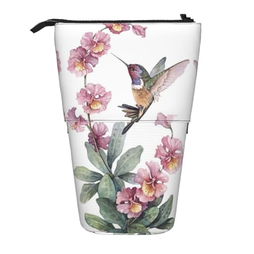 EZDLOWVBA Federvogel Druck Schreibwaren Tasche für Jungen & Mädchen Ständer Bleistifthalter Reißverschluss Federmäppchen Teleskopkoffer Studenten & Büro Mittelschule von EZDLOWVBA