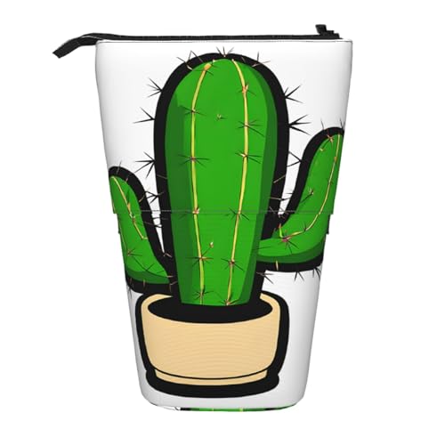 EZDLOWVBA Grüner Druck Schreibwaren Tasche für Jungen & Mädchen, Ständer Bleistifthalter, Reißverschluss Federmäppchen, Teleskopetui, Studenten & Büro Mittelschule von EZDLOWVBA