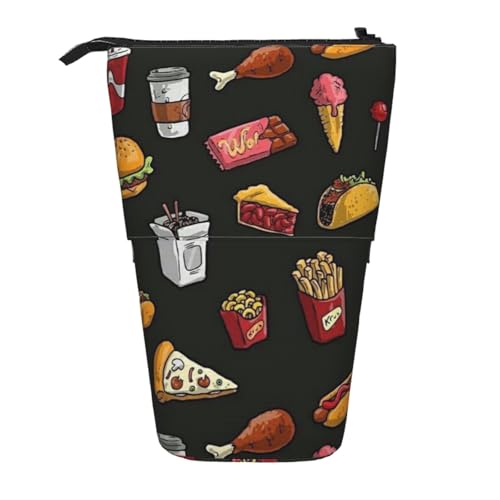 EZDLOWVBA Hühnerbein Burger Drink Print Schreibwaren Tasche für Jungen & Mädchen Ständer Bleistifthalter Reißverschluss Federmäppchen Teleskopkoffer Studenten & Büro Mittelschule EZDLOWVBA Hühnerbein Burger Drink Print Schreibwaren Tasche für Jungen & Mädchen Ständer Bleistifthalter Reißverschluss Federmäppchen Teleskopkoffer Studenten & Büro Mittelschule von EZDLOWVBA