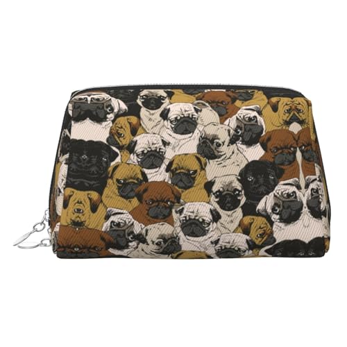 EZDLOWVBA Imagen De Pug Kosmetiktasche für Damen, Reise-Kosmetiktasche, Organizer, Reißverschluss, Make-up-Tasche, Kulturbeutel, leichte Leder-Make-up-Tasche, silber, Einheitsgröße EZDLOWVBA Imagen De Pug Kosmetiktasche für Damen, Reise-Kosmetiktasche, Organizer, Reißverschluss, Make-up-Tasche, Kulturbeutel, leichte Leder-Make-up-Tasche, silber, Einheitsgröße von EZDLOWVBA
