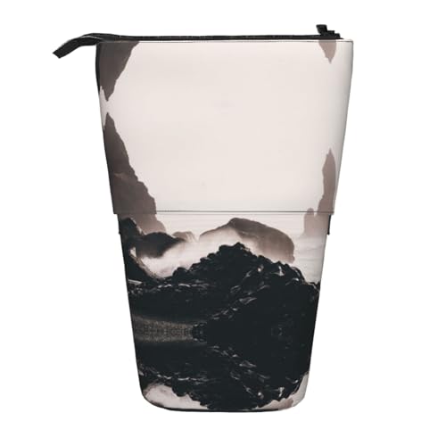EZDLOWVBA Island Print Schreibwarentasche für Jungen & Mädchen, Ständer Bleistifthalter, Reißverschluss Federmäppchen, Teleskopetui, Studenten & Büro Mittelschule EZDLOWVBA Island Print Schreibwarentasche für Jungen & Mädchen, Ständer Bleistifthalter, Reißverschluss Federmäppchen, Teleskopetui, Studenten & Büro Mittelschule von EZDLOWVBA