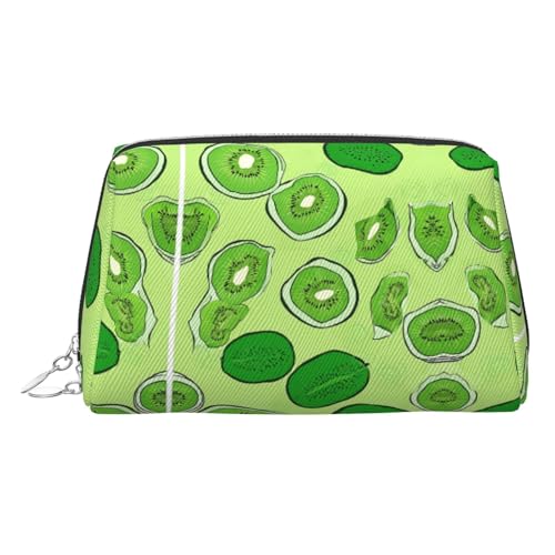 EZDLOWVBA Kiwi Kosmetiktasche mit niedlichem Aufdruck, für Damen, mit Reißverschluss, Make-up-Tasche, Kulturbeutel, leichte Leder-Make-up-Tasche, silber, Einheitsgröße EZDLOWVBA Kiwi Kosmetiktasche mit niedlichem Aufdruck, für Damen, mit Reißverschluss, Make-up-Tasche, Kulturbeutel, leichte Leder-Make-up-Tasche, silber, Einheitsgröße von EZDLOWVBA