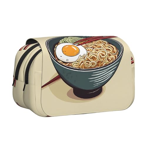 EZDLOWVBA Köstliches Federmäppchen mit süßem Ramen-Druck, großes Fassungsvermögen, Stifteetui mit 2 Fächern, Stifthalter, Organizer, Schreibwaren-Tasche EZDLOWVBA Köstliches Federmäppchen mit süßem Ramen-Druck, großes Fassungsvermögen, Stifteetui mit 2 Fächern, Stifthalter, Organizer, Schreibwaren-Tasche von EZDLOWVBA