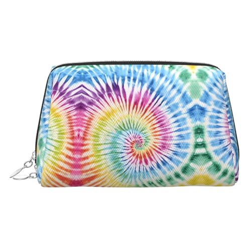 EZDLOWVBA Kosmetiktasche für Damen, Batikdruck, Reißverschluss, Make-up-Tasche, Kulturtasche, leichte Leder-Make-up-Tasche, silber, Einheitsgröße EZDLOWVBA Kosmetiktasche für Damen, Batikdruck, Reißverschluss, Make-up-Tasche, Kulturtasche, leichte Leder-Make-up-Tasche, silber, Einheitsgröße von EZDLOWVBA