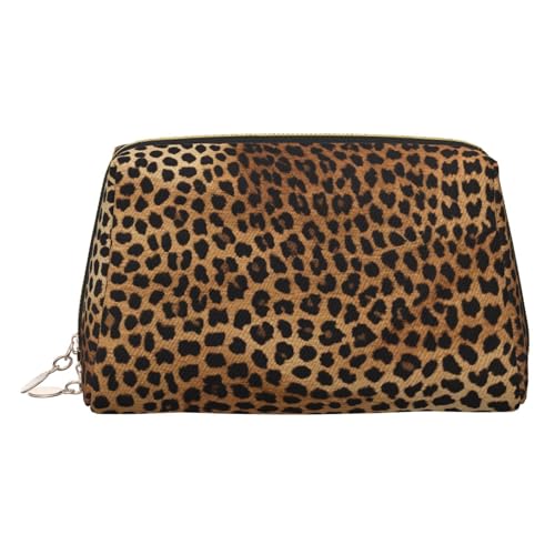 EZDLOWVBA Kosmetiktasche für Damen, Leopardenmuster, Reißverschluss, Make-up-Tasche, Kulturbeutel, leichte Leder-Make-up-Tasche, gold, Einheitsgröße EZDLOWVBA Kosmetiktasche für Damen, Leopardenmuster, Reißverschluss, Make-up-Tasche, Kulturbeutel, leichte Leder-Make-up-Tasche, gold, Einheitsgröße von EZDLOWVBA