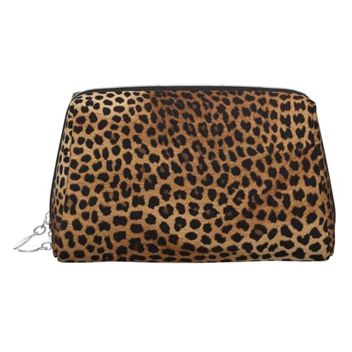 EZDLOWVBA Kosmetiktasche für Damen, Leopardenmuster, Reißverschluss, Make-up-Tasche, Kulturbeutel, leichte Leder-Make-up-Tasche, silber, Einheitsgröße EZDLOWVBA Kosmetiktasche für Damen, Leopardenmuster, Reißverschluss, Make-up-Tasche, Kulturbeutel, leichte Leder-Make-up-Tasche, silber, Einheitsgröße von EZDLOWVBA