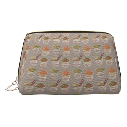 EZDLOWVBA Kosmetiktasche für Damen, Motiv: Eierbecher, Nudeln, Ramen-Druck, Reißverschluss, Make-up-Tasche, Kulturbeutel, leichte Leder-Make-up-Tasche, gold, Einheitsgröße EZDLOWVBA Kosmetiktasche für Damen, Motiv: Eierbecher, Nudeln, Ramen-Druck, Reißverschluss, Make-up-Tasche, Kulturbeutel, leichte Leder-Make-up-Tasche, gold, Einheitsgröße von EZDLOWVBA