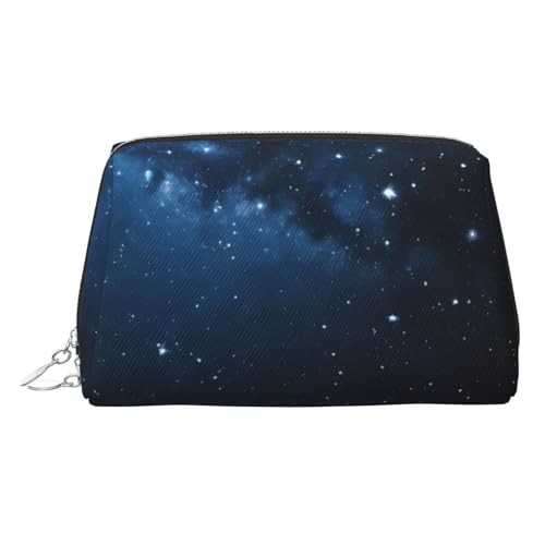 EZDLOWVBA Kosmetiktasche für Damen, Motiv: Sternennacht, tiefer Weltraumdruck, Reißverschluss, Make-up-Tasche, Kulturbeutel, leichte Leder-Make-up-Tasche, silber, Einheitsgröße EZDLOWVBA Kosmetiktasche für Damen, Motiv: Sternennacht, tiefer Weltraumdruck, Reißverschluss, Make-up-Tasche, Kulturbeutel, leichte Leder-Make-up-Tasche, silber, Einheitsgröße von EZDLOWVBA