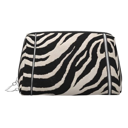 EZDLOWVBA Kosmetiktasche für Damen, Zebra-Tierdruck, Reißverschluss, Make-up-Tasche, Kulturbeutel, leichte Leder-Make-up-Tasche, silber, Einheitsgröße EZDLOWVBA Kosmetiktasche für Damen, Zebra-Tierdruck, Reißverschluss, Make-up-Tasche, Kulturbeutel, leichte Leder-Make-up-Tasche, silber, Einheitsgröße von EZDLOWVBA