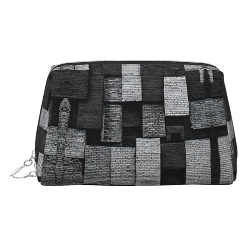 EZDLOWVBA Kosmetiktasche für Damen, abstrakter grauer Druck, Reißverschluss, Make-up-Tasche, Kulturbeutel, leichte Leder-Make-up-Tasche, silber, Einheitsgröße EZDLOWVBA Kosmetiktasche für Damen, abstrakter grauer Druck, Reißverschluss, Make-up-Tasche, Kulturbeutel, leichte Leder-Make-up-Tasche, silber, Einheitsgröße von EZDLOWVBA