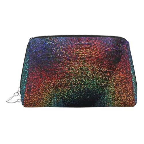 EZDLOWVBA Kosmetiktasche für Damen, holografischer Aufdruck, Reißverschluss, Make-up-Tasche, Kulturbeutel, leichte Leder-Make-up-Tasche, silber, Einheitsgröße EZDLOWVBA Kosmetiktasche für Damen, holografischer Aufdruck, Reißverschluss, Make-up-Tasche, Kulturbeutel, leichte Leder-Make-up-Tasche, silber, Einheitsgröße von EZDLOWVBA