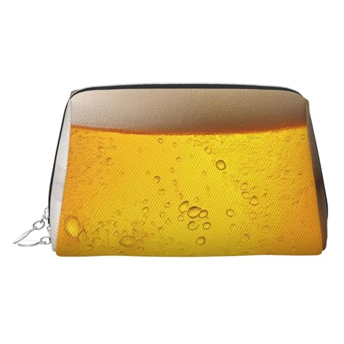 EZDLOWVBA Kosmetiktasche für Damen, mit Bierschaum-Druck, Reißverschluss, Make-up-Tasche, Kulturbeutel, leichte Leder-Make-up-Tasche, silber, Einheitsgröße EZDLOWVBA Kosmetiktasche für Damen, mit Bierschaum-Druck, Reißverschluss, Make-up-Tasche, Kulturbeutel, leichte Leder-Make-up-Tasche, silber, Einheitsgröße von EZDLOWVBA