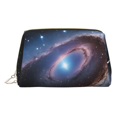 EZDLOWVBA Kosmetiktasche für Damen, mit Galaxie-Aufdruck, Reißverschluss, Make-up-Tasche, Kulturbeutel, leichte Leder-Make-up-Tasche, gold, Einheitsgröße EZDLOWVBA Kosmetiktasche für Damen, mit Galaxie-Aufdruck, Reißverschluss, Make-up-Tasche, Kulturbeutel, leichte Leder-Make-up-Tasche, gold, Einheitsgröße von EZDLOWVBA