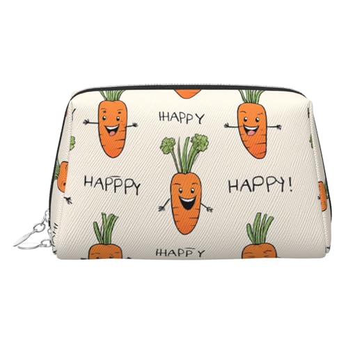 EZDLOWVBA Kosmetiktasche für Damen, mit Karottenmuster, Reißverschluss, leicht, Leder, Make-up-Tasche, silber, Einheitsgröße EZDLOWVBA Kosmetiktasche für Damen, mit Karottenmuster, Reißverschluss, leicht, Leder, Make-up-Tasche, silber, Einheitsgröße von EZDLOWVBA