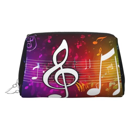 EZDLOWVBA Kosmetiktasche für Damen, mit Musiknoten-Aufdruck, Reißverschluss, Make-up-Tasche, Kulturbeutel, leichte Leder-Make-up-Tasche, silber, Einheitsgröße EZDLOWVBA Kosmetiktasche für Damen, mit Musiknoten-Aufdruck, Reißverschluss, Make-up-Tasche, Kulturbeutel, leichte Leder-Make-up-Tasche, silber, Einheitsgröße von EZDLOWVBA