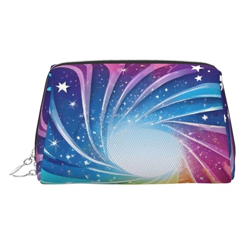 EZDLOWVBA Kosmetiktasche für Damen, mit Regenbogen-Hintergrund, Reißverschluss, Make-up-Tasche, Kulturbeutel, leichte Leder-Make-up-Tasche, silber, Einheitsgröße EZDLOWVBA Kosmetiktasche für Damen, mit Regenbogen-Hintergrund, Reißverschluss, Make-up-Tasche, Kulturbeutel, leichte Leder-Make-up-Tasche, silber, Einheitsgröße von EZDLOWVBA