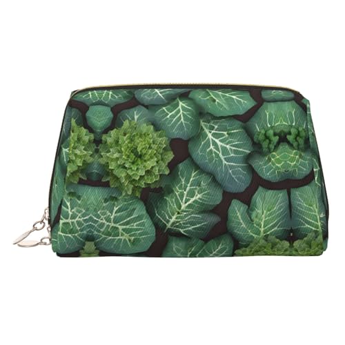 EZDLOWVBA Kosmetiktasche für Damen, mit Reißverschluss, Kulturbeutel, leicht, Leder, Grün, gold, Einheitsgröße EZDLOWVBA Kosmetiktasche für Damen, mit Reißverschluss, Kulturbeutel, leicht, Leder, Grün, gold, Einheitsgröße von EZDLOWVBA
