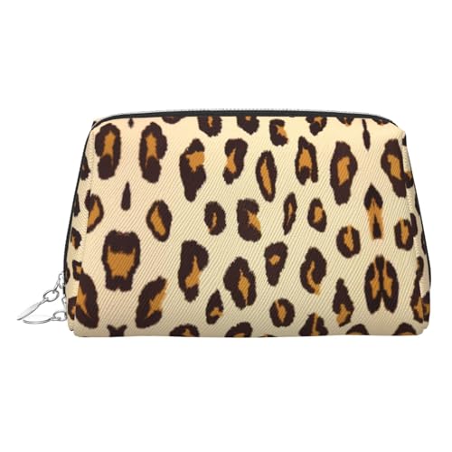 EZDLOWVBA Kosmetiktasche für Damen, mit Reißverschluss, Leopardenmuster, leicht, Leder, Gelb, silber, Einheitsgröße EZDLOWVBA Kosmetiktasche für Damen, mit Reißverschluss, Leopardenmuster, leicht, Leder, Gelb, silber, Einheitsgröße von EZDLOWVBA