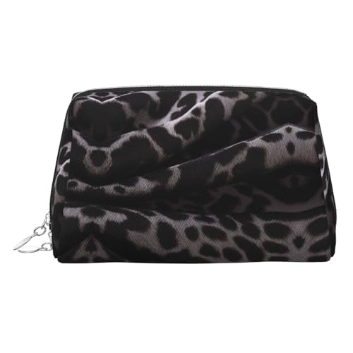 EZDLOWVBA Kosmetiktasche für Damen, mit Reißverschluss, Leopardenmuster, leicht, Leder, Schwarz, silber, Einheitsgröße EZDLOWVBA Kosmetiktasche für Damen, mit Reißverschluss, Leopardenmuster, leicht, Leder, Schwarz, silber, Einheitsgröße von EZDLOWVBA