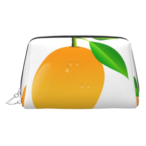 EZDLOWVBA Kosmetiktasche für Damen, mit Reißverschluss, Mango-Druck, leichte Leder-Make-up-Tasche, silber, Einheitsgröße EZDLOWVBA Kosmetiktasche für Damen, mit Reißverschluss, Mango-Druck, leichte Leder-Make-up-Tasche, silber, Einheitsgröße von EZDLOWVBA
