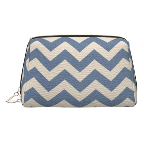 EZDLOWVBA Kosmetiktasche für Damen, mit Reißverschluss, leicht, Leder, Blau / Beige, gold, Einheitsgröße EZDLOWVBA Kosmetiktasche für Damen, mit Reißverschluss, leicht, Leder, Blau / Beige, gold, Einheitsgröße von EZDLOWVBA