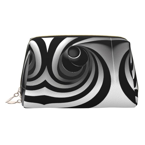 EZDLOWVBA Kosmetiktasche für Damen, mit Reißverschluss, leicht, Leder, Schwarz und Weiß, gold, Einheitsgröße EZDLOWVBA Kosmetiktasche für Damen, mit Reißverschluss, leicht, Leder, Schwarz und Weiß, gold, Einheitsgröße von EZDLOWVBA