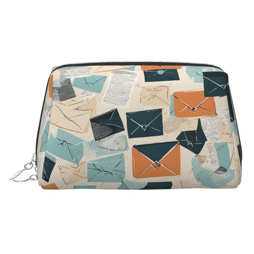 EZDLOWVBA Kosmetiktasche für Damen, mit Reißverschluss, leichte Leder-Make-up-Tasche, silber, Einheitsgröße EZDLOWVBA Kosmetiktasche für Damen, mit Reißverschluss, leichte Leder-Make-up-Tasche, silber, Einheitsgröße von EZDLOWVBA