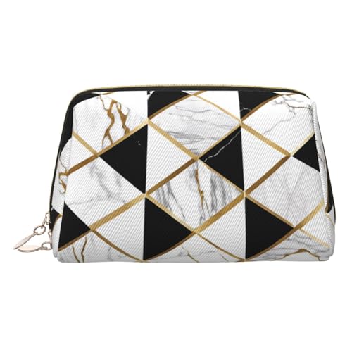 EZDLOWVBA Kosmetiktasche für Damen, mit Reißverschluss, mit Marmor-Textur, leicht, Leder, Schwarz und Weiß, gold, Einheitsgröße EZDLOWVBA Kosmetiktasche für Damen, mit Reißverschluss, mit Marmor-Textur, leicht, Leder, Schwarz und Weiß, gold, Einheitsgröße von EZDLOWVBA